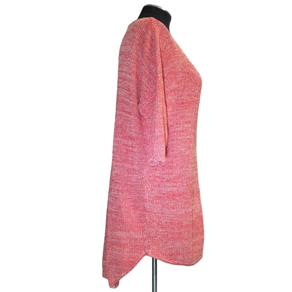 Express - Coral Oversized V-Nek Dolman Sleeve Cotton Sweater – Small - Picture 5 of 10